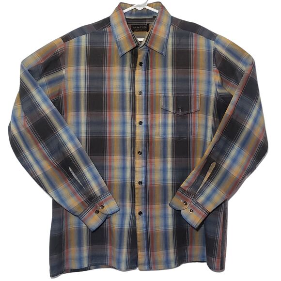 Vintage Baracuta by Van Heusen Casual Shirt Mens Large Plaid Cotton Blend - Picture 1 of 4
